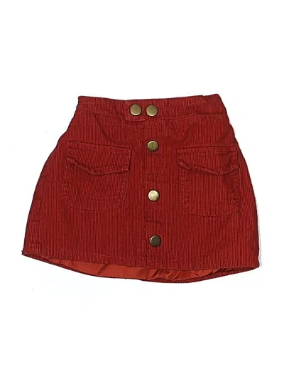 Pre-owned Assorted Brands Kids' Skirt In Burgundy