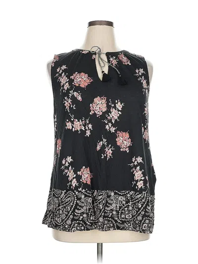 Pre-owned Assorted Brands Sleeveless Blouse In Black