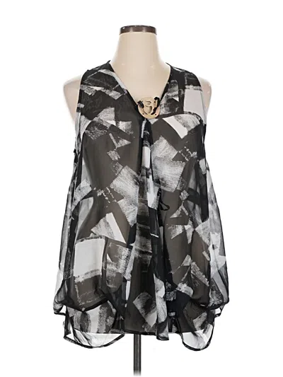 Pre-owned Assorted Brands Sleeveless Blouse In Black