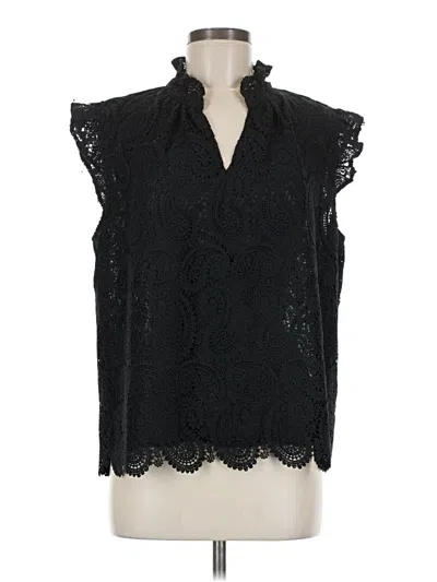 Pre-owned Assorted Brands Sleeveless Blouse In Black