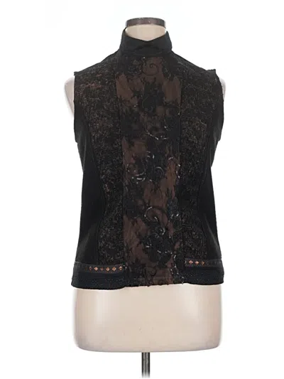 Pre-owned Assorted Brands Sleeveless Blouse In Black
