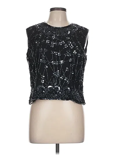 Pre-owned Assorted Brands Sleeveless Blouse In Black