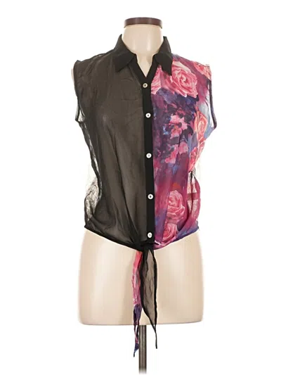 Pre-owned Assorted Brands Sleeveless Blouse In Black