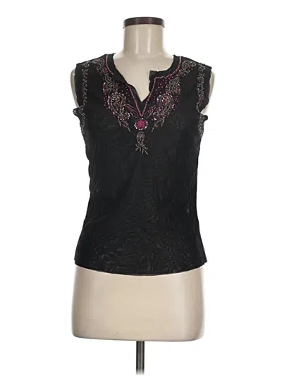 Pre-owned Assorted Brands Sleeveless Blouse In Black