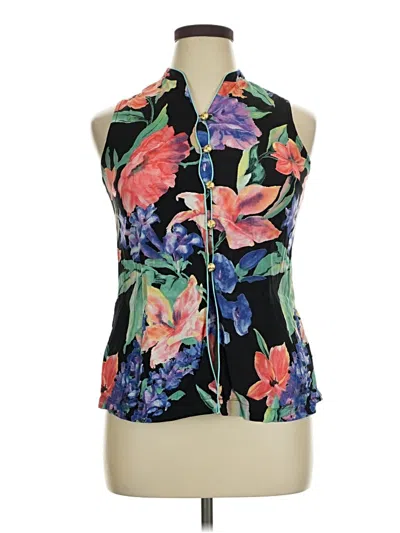 Pre-owned Assorted Brands Sleeveless Blouse In Black