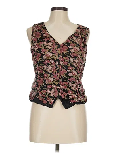 Pre-owned Assorted Brands Sleeveless Blouse In Black