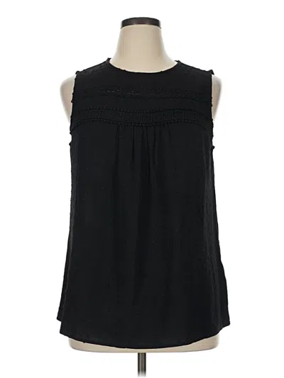 Pre-owned Assorted Brands Sleeveless Blouse In Black
