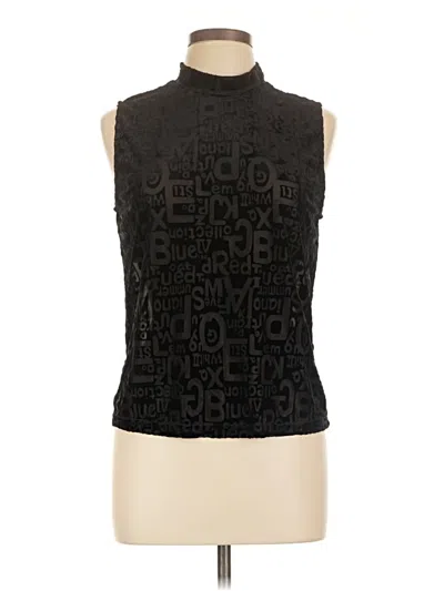 Pre-owned Assorted Brands Sleeveless Blouse In Black
