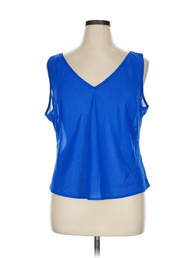 Pre-owned Assorted Brands Sleeveless Blouse In Blue