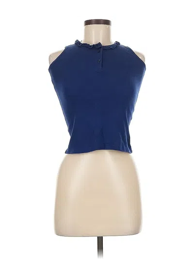 Pre-owned Assorted Brands Sleeveless Blouse In Blue
