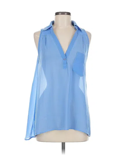 Pre-owned Assorted Brands Sleeveless Blouse In Blue