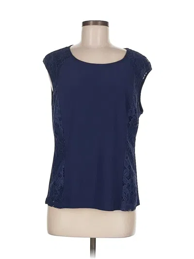 Pre-owned Assorted Brands Sleeveless Blouse In Blue