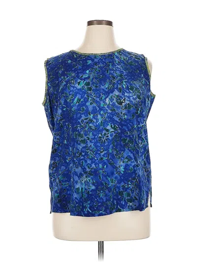 Pre-owned Assorted Brands Sleeveless Blouse In Blue