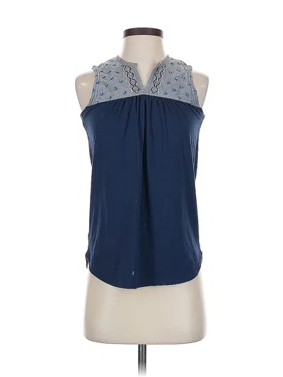 Pre-owned Assorted Brands Sleeveless Blouse In Blue