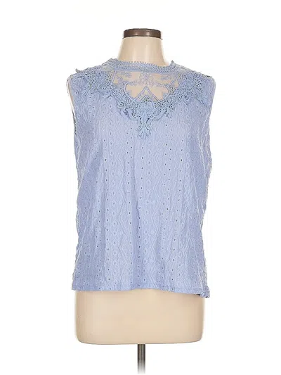 Pre-owned Assorted Brands Sleeveless Blouse In Blue