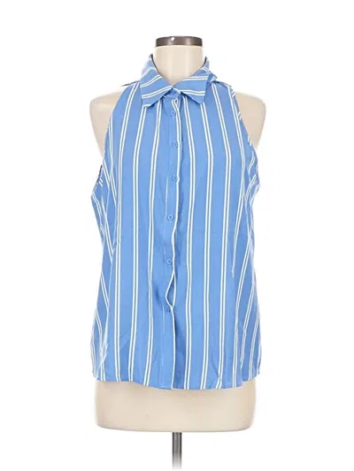 Pre-owned Assorted Brands Sleeveless Blouse In Blue