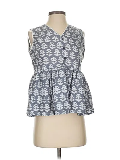 Pre-owned Assorted Brands Sleeveless Blouse In Blue
