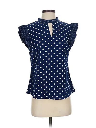 Pre-owned Assorted Brands Sleeveless Blouse In Blue