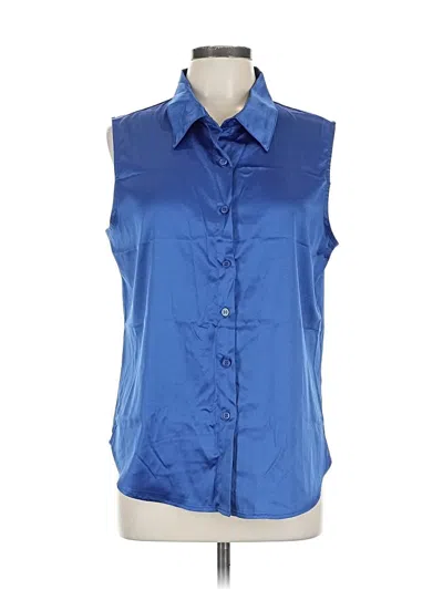 Pre-owned Assorted Brands Sleeveless Blouse In Blue