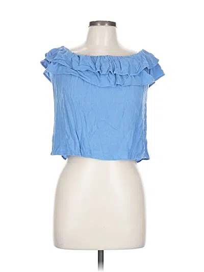 Pre-owned Assorted Brands Sleeveless Blouse In Blue