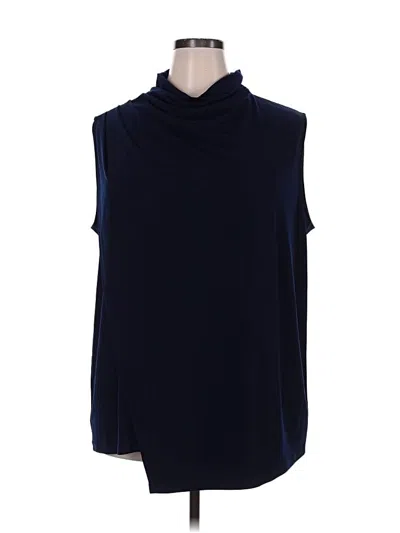 Pre-owned Assorted Brands Sleeveless Blouse In Blue