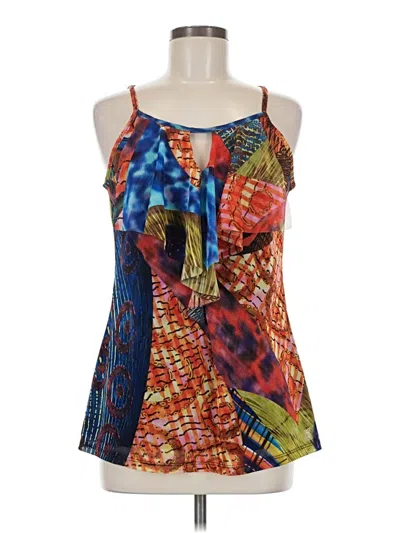 Pre-owned Assorted Brands Sleeveless Blouse In Blue