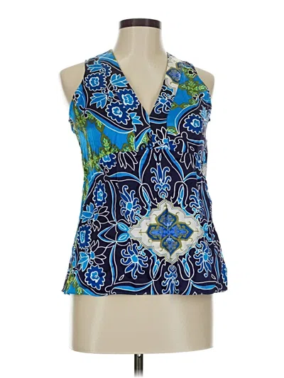 Pre-owned Assorted Brands Sleeveless Blouse In Blue