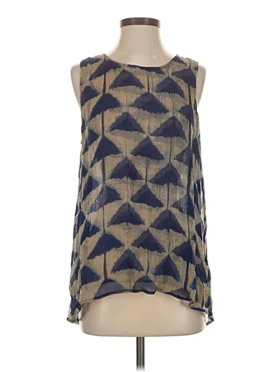 Pre-owned Assorted Brands Sleeveless Blouse In Blue