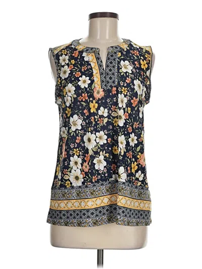 Pre-owned Assorted Brands Sleeveless Blouse In Blue