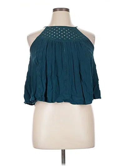 Pre-owned Assorted Brands Sleeveless Blouse In Blue