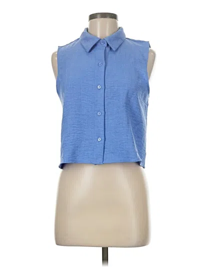 Pre-owned Assorted Brands Sleeveless Blouse In Blue
