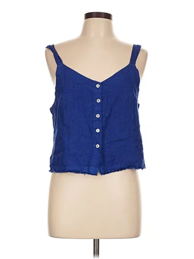 Pre-owned Assorted Brands Sleeveless Blouse In Blue