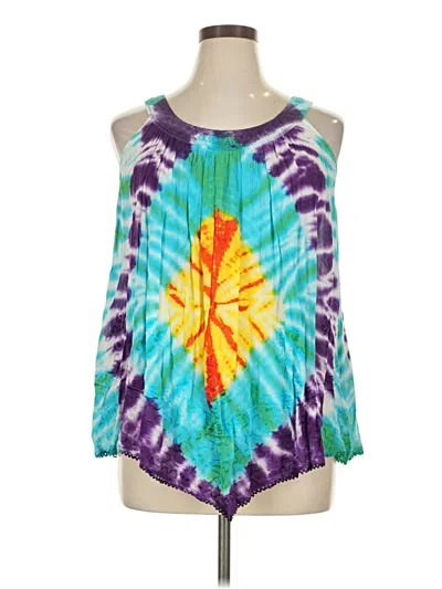 Pre-owned Assorted Brands Sleeveless Blouse In Blue