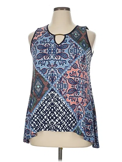 Pre-owned Assorted Brands Sleeveless Blouse In Blue