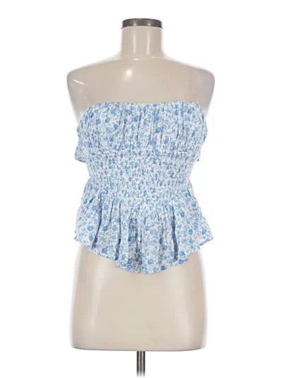 Pre-owned Assorted Brands Sleeveless Blouse In Blue