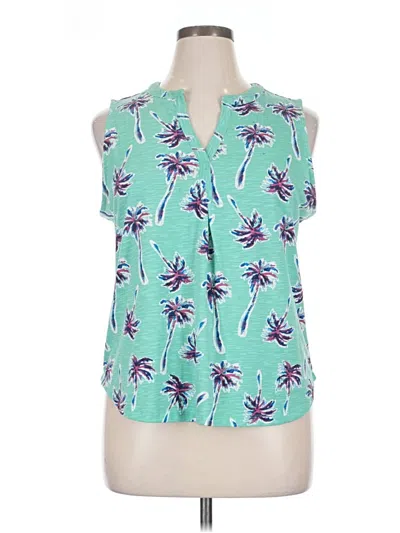 Pre-owned Assorted Brands Sleeveless Blouse In Blue