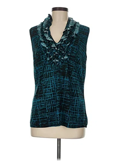 Pre-owned Assorted Brands Sleeveless Blouse In Blue