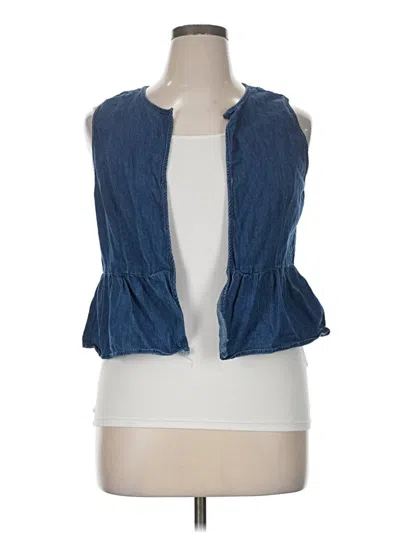 Pre-owned Assorted Brands Sleeveless Blouse In Blue