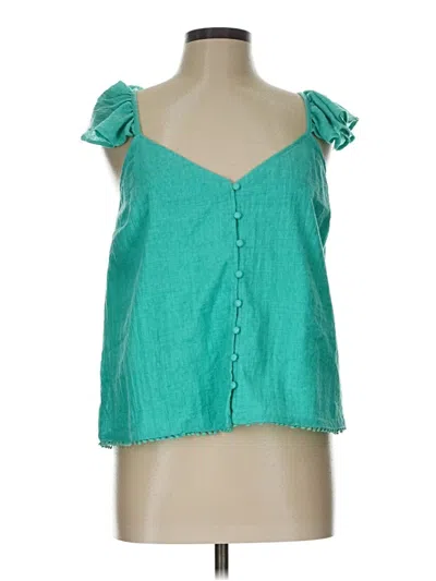 Pre-owned Assorted Brands Sleeveless Blouse In Blue