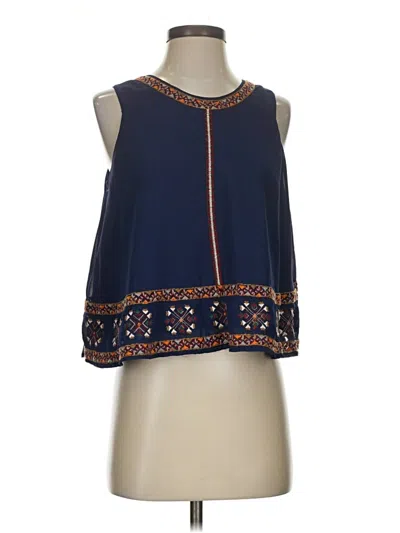 Pre-owned Assorted Brands Sleeveless Blouse In Blue