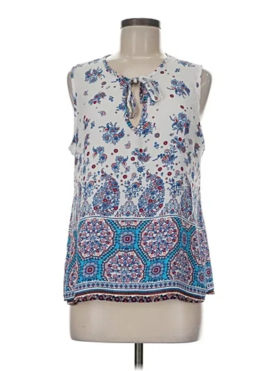 Pre-owned Assorted Brands Sleeveless Blouse In Blue