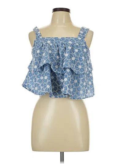 Pre-owned Assorted Brands Sleeveless Blouse In Blue