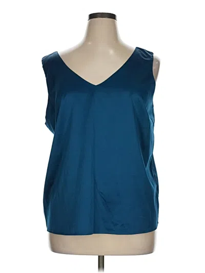 Pre-owned Assorted Brands Sleeveless Blouse In Blue