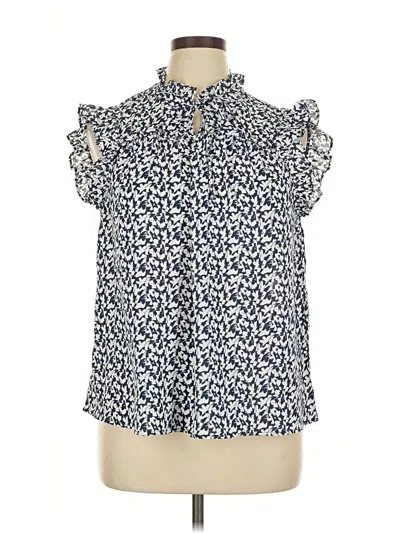 Pre-owned Assorted Brands Sleeveless Blouse In Blue