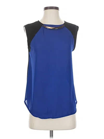 Pre-owned Assorted Brands Sleeveless Blouse In Blue