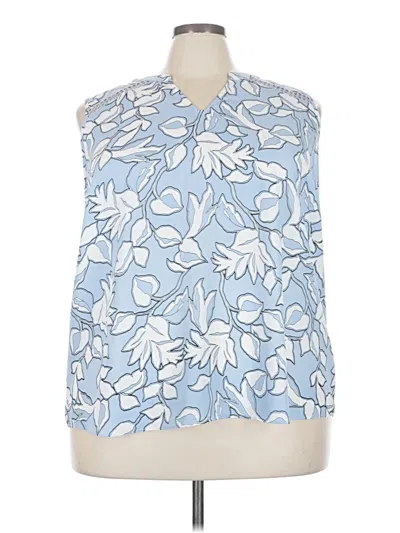 Pre-owned Assorted Brands Sleeveless Blouse In Blue