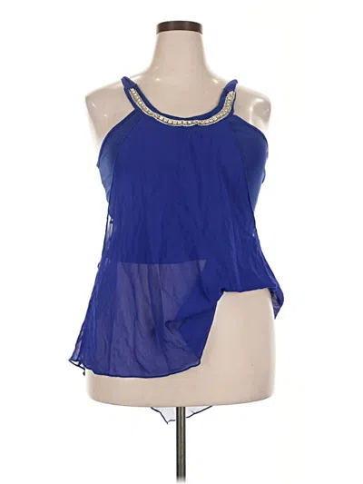 Pre-owned Assorted Brands Sleeveless Blouse In Blue