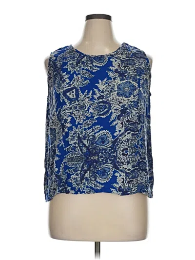 Pre-owned Assorted Brands Sleeveless Blouse In Blue