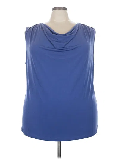 Pre-owned Assorted Brands Sleeveless Blouse In Blue