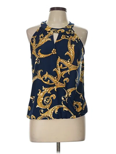 Pre-owned Assorted Brands Sleeveless Blouse In Blue